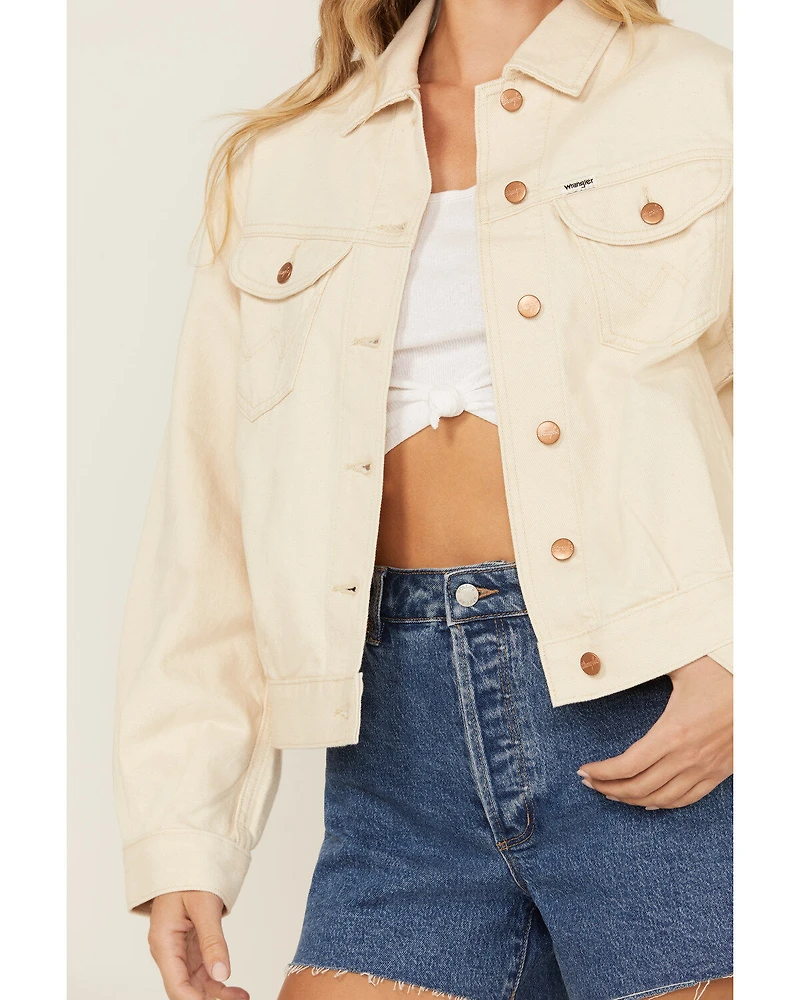 Wrangler Women's Logo Denim Trucker Jacket