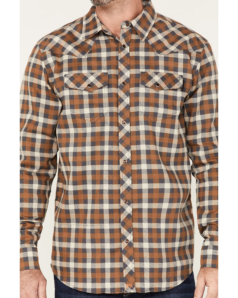 Cody James Men's FR Mini Buffalo Plaid Long Sleeve Snap Work Shirt