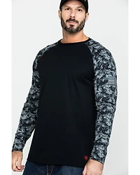 Ariat Men's Camo FR Baseball Long Sleeve Work Shirt - Tall