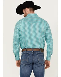 Wrangler 20X Men's Square Geo Print Long Sleeve Snap Stretch Western Shirt