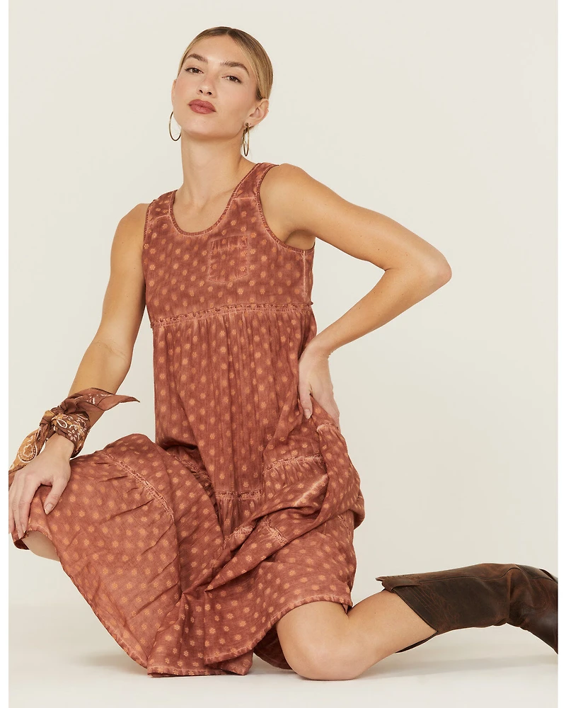Cleo + Wolf Women's Textured Floral Midi Dress