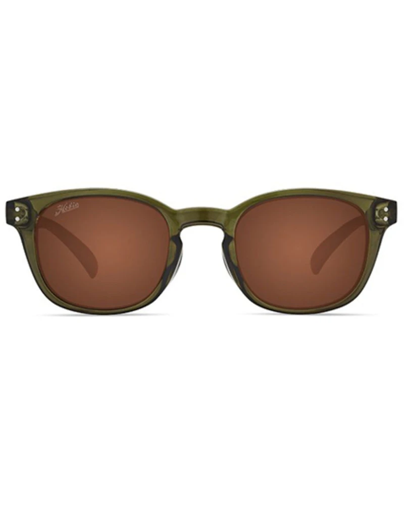 Hobie Wrights Shiny Crystal Olive & Copper Polarized Sunglasses
