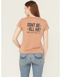 Idyllwind Women's Don't Be All Hat Short Sleeve Graphic Tee