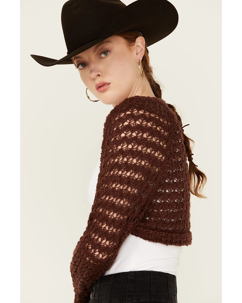 Beyond The Radar Women's Crochet Shrug