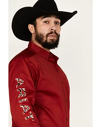 Ariat Men's Boot Barn Exclusive Team Logo Twill Fitted Long Sleeve Button-Down Western Shirt