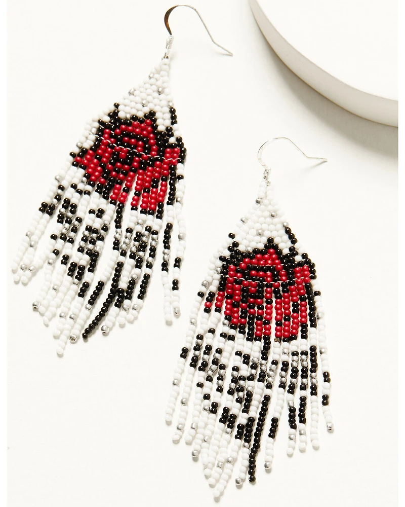 Idyllwind Women's Carla Rose Beaded Fringe Earrings