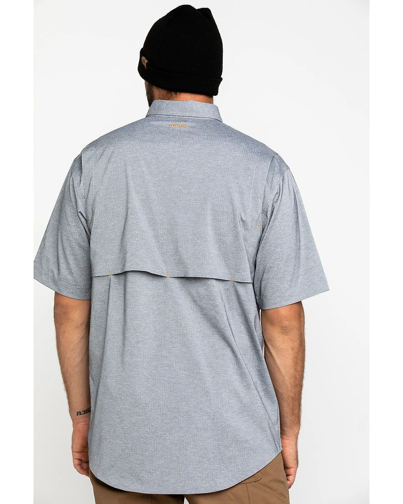 Ariat Men's Grey Rebar Made Tough Durastretch Vent Short Sleeve Work Shirt - Tall