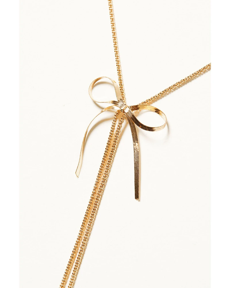 Shyanne Women's Layered Bow Bolo Necklace