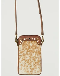 Shyanne Women's Studded Tooled Crossbody Phone Bag