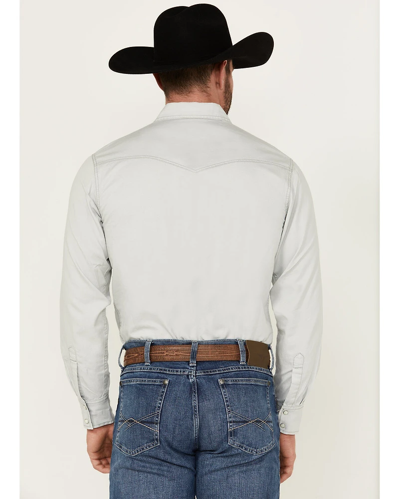 Wrangler Retro Men's Premium Solid Long Sleeve Snap Western Shirt