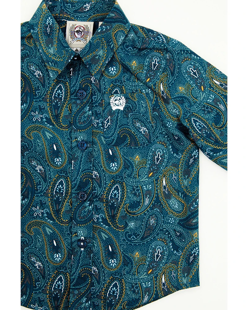 Cinch Infant Boys' Paisley Print Long Sleeve Button-Down Western Shirt