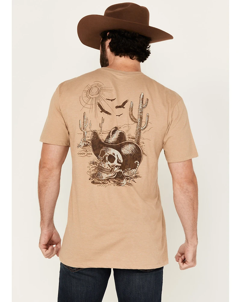 Cody James Men's Desert Skull Short Sleeve Graphic T-Shirt