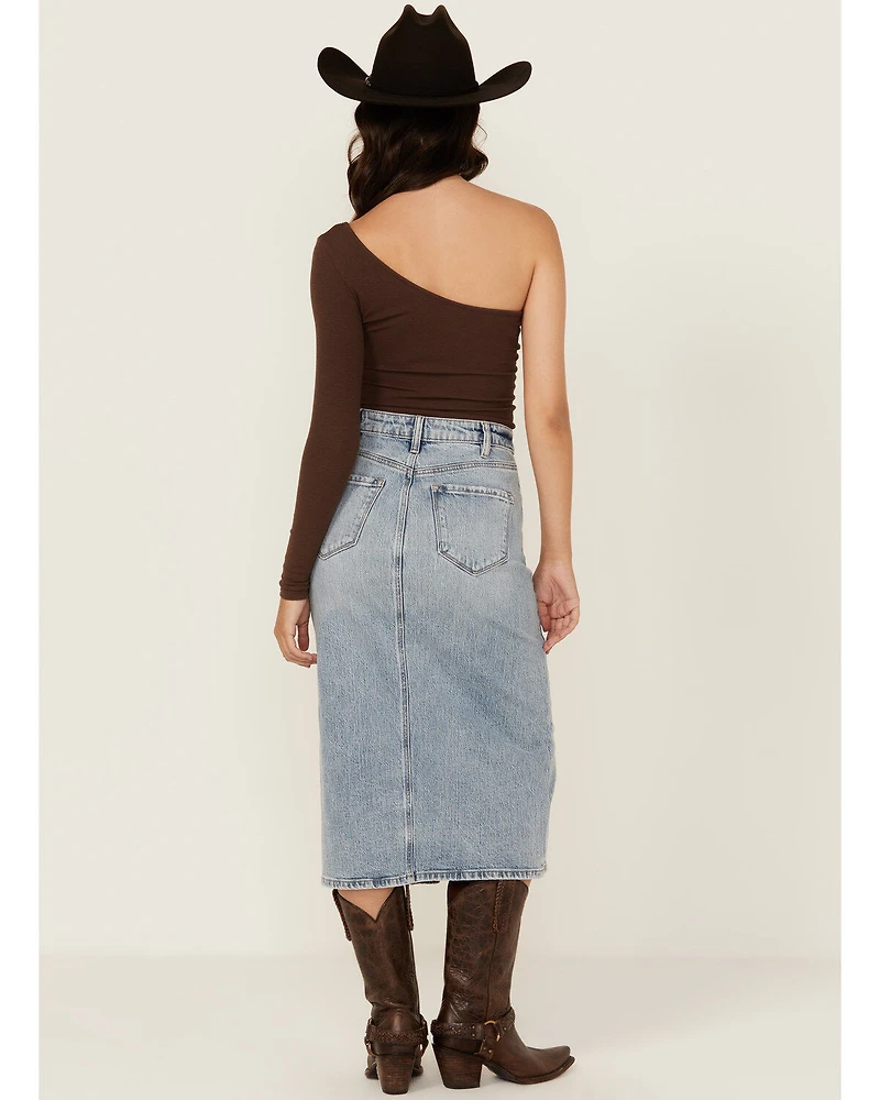 Cello Women's Medium Wash Midi Skirt