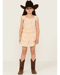 Hayden LA Girls' Pale Print Ruffle Skirt