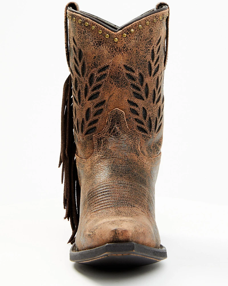 Laredo Women's Sweet Water Inlay Western Fashion Booties - Snip Toe