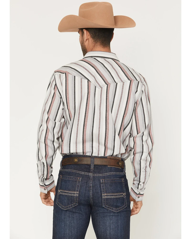 Cody James Men's Saddle Ridge Striped Print Long Sleeve Snap Western Shirt