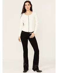 Idyllwind Women's Burbank Legend High Rise Studded Bootcut Super Stretch Denim Jeans