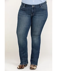 Wrangler Women's Dark Wash Bootcut Jeans - Plus
