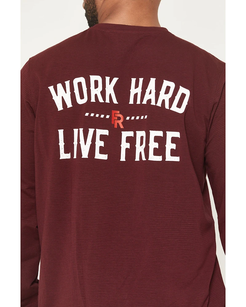 Ariat Men's Boot Barn Exclusive FR Work Hard Live Free Long Sleeve T-Shirt