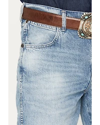 Wrangler Retro Men's 77MWZ Jones Light Wash Slim Bootcut Stretch Denim Jeans