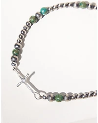 Paige Wallace Women's Tiny Cross Navajo Pearl Bracelet