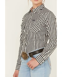 Wrangler Retro Women's Striped Long Sleeve Snap Western Shirt