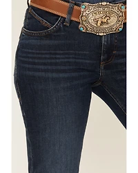 Wrangler Women's Traci Dark Wash Mid Rise Ultimate Riding Bootcut Stretch Denim Jeans