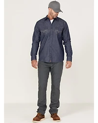 Cody James Men's FR Denim Mount Vernon Long Sleeve Snap Work Shirt