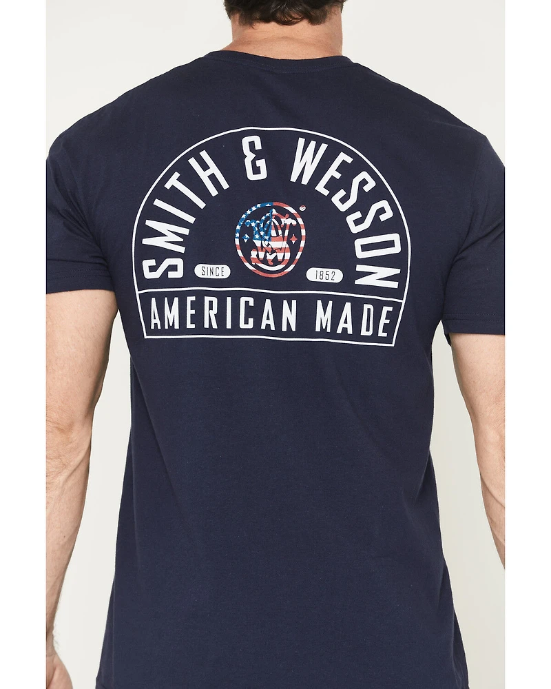 Smith & Wesson Men's Americana Flag Border Short Sleeve Graphic T-Shirt