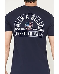 Smith & Wesson Men's Americana Flag Border Short Sleeve Graphic T-Shirt