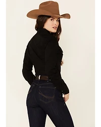 Wrangler Women's Long Sleeve Snap Stretch Western Top