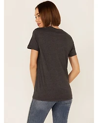 Grace & Truth Women's Charcoal Praise The Lord Ya'll Graphic Short Sleeve Tee
