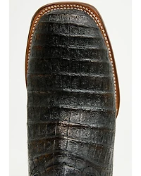 Tanner Mark Men's Caiman Print Western Boots - Broad Square Toe