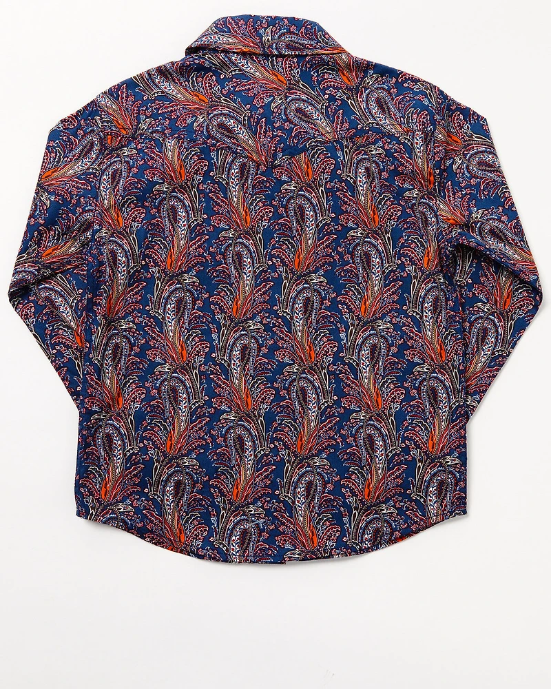 Cody James Toddler Boys' Jefferson Printed Long Sleeve Snap Western Shirt