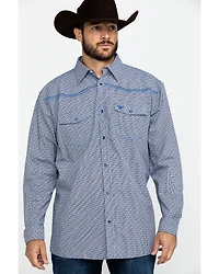 Cowboy Hardware Men's Dobby Print Long Sleeve Western Shirt