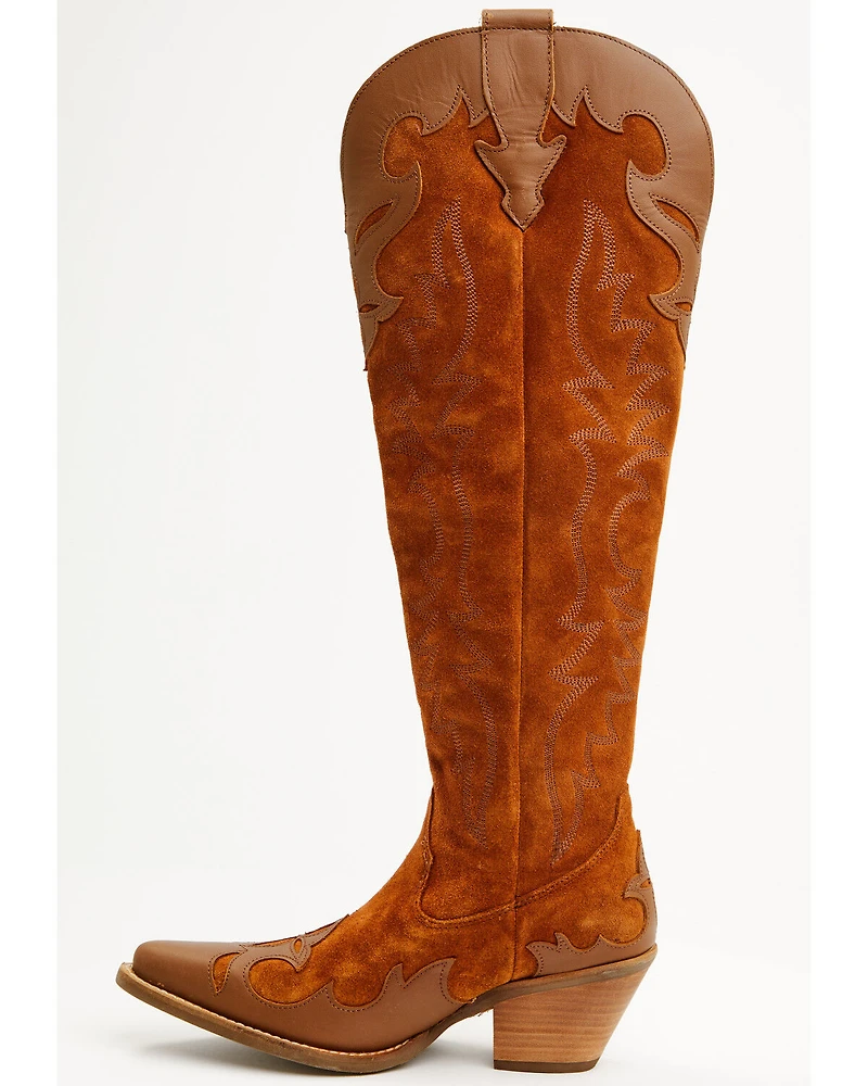 Dingo Women's Drama Queen Suede Tall Boots - Snip Toe