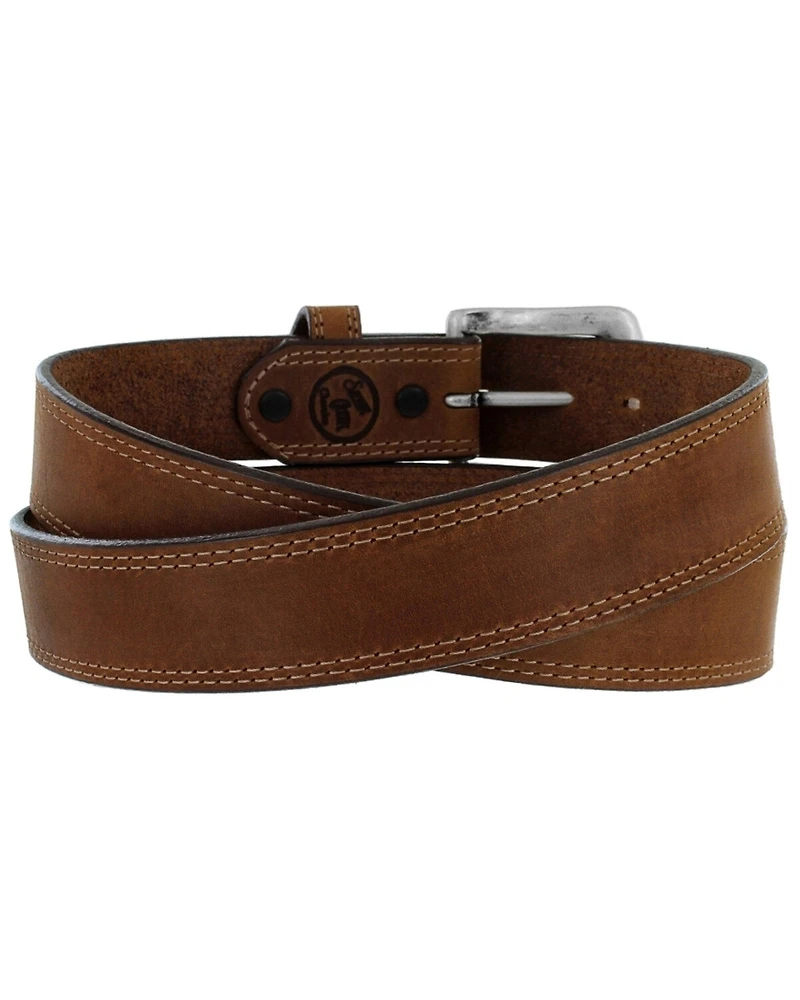 Tony Lama Men's Basic Double Stitch Belt