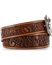 Justin Kid's Tooled Leather Belt