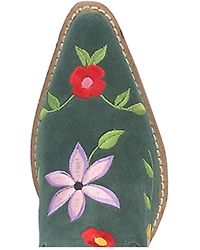 Dingo Women's Flower Power Suede Tall Western Boots - Snip Toe