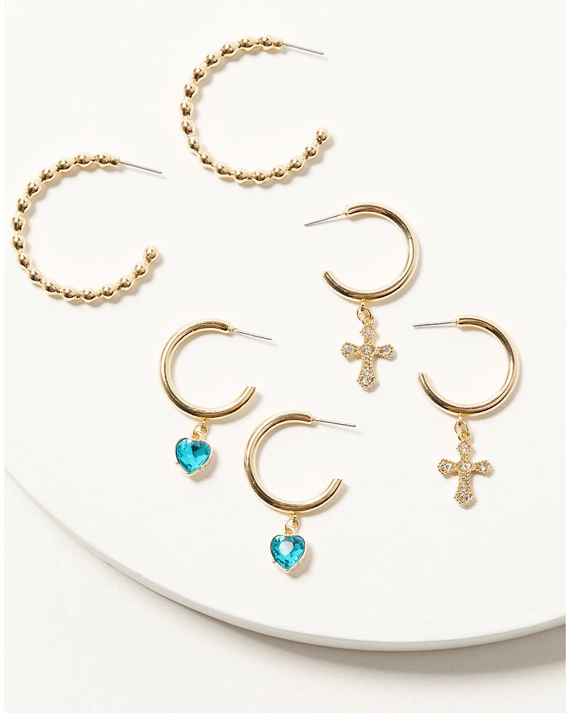Shyanne Women's Hoop Earring Set - 3 Piece