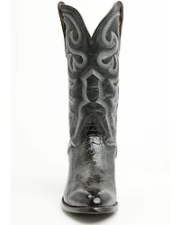 El Dorado Men's Handmade Ostrich Leg Western Boots - Round Toe