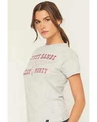 Troll Co Women's Dirty Hands Clean Money Longhorn Short Sleeve Graphic Tee