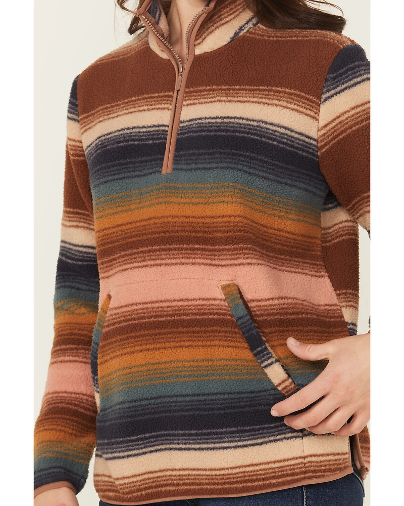 Wrangler Women's Striped Sherpa Pullover