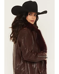Azalea Wang Women's Aurelia Faux Fur Leather Jacket