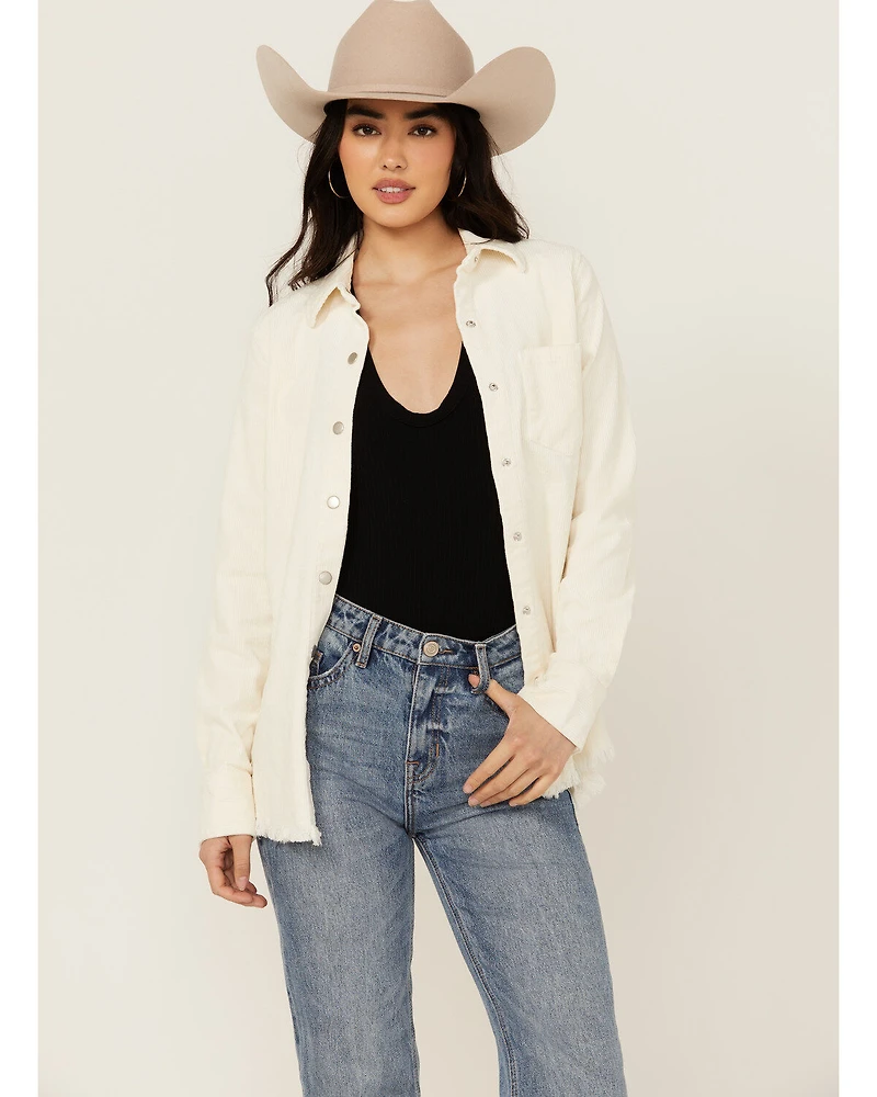 Rock & Roll Denim Women's Corduroy Long Sleeve Snap Shirt