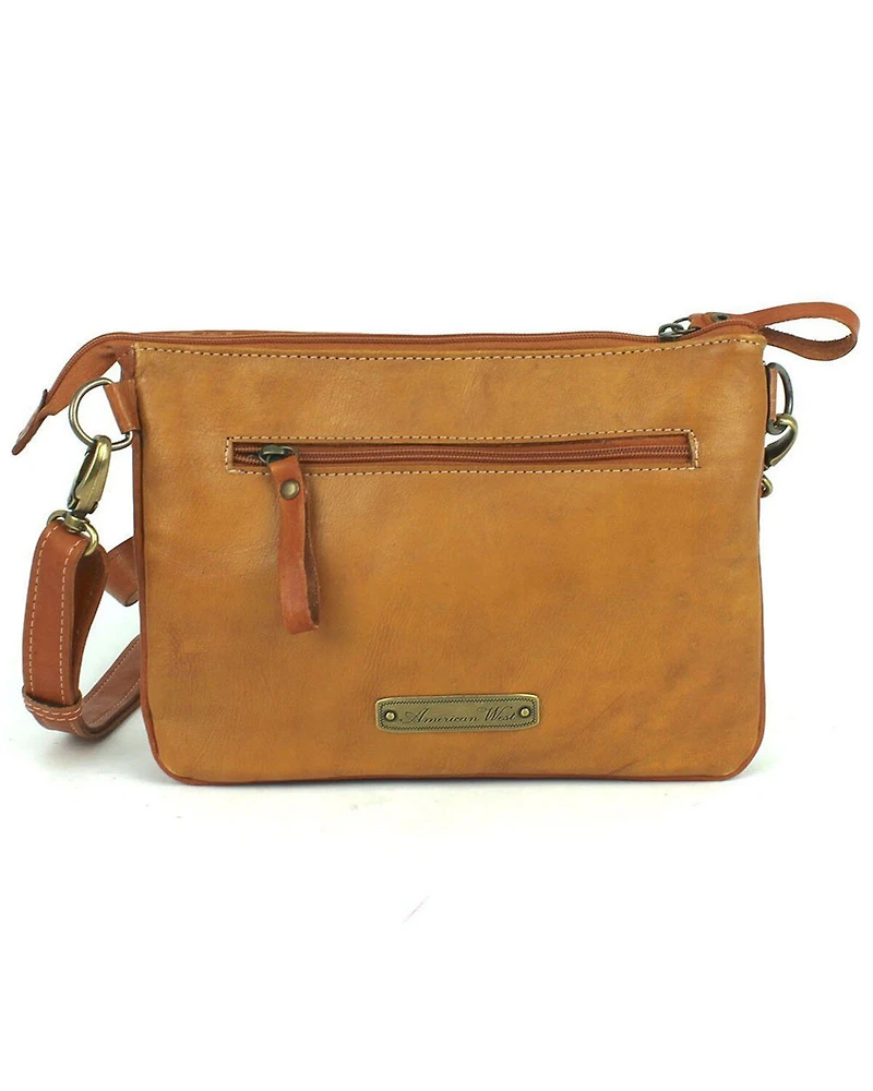 American West Women's Texas Rose Crossbody Bag