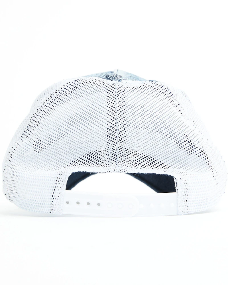 Modelo Women's Logo Distressed Denim Ball Cap