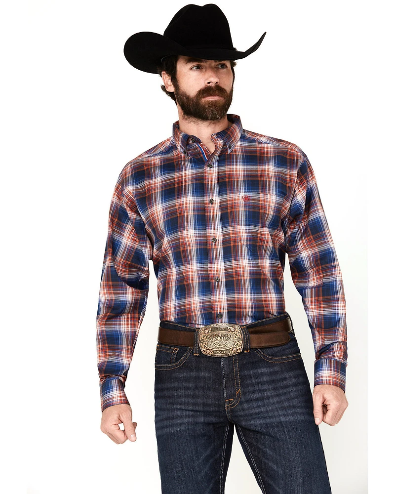 Ariat Men's Boot Barn Exclusive Presly Plaid Print Long Sleeve Button-Down Western Shirt