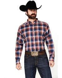 Ariat Men's Boot Barn Exclusive Presly Plaid Print Long Sleeve Button-Down Western Shirt