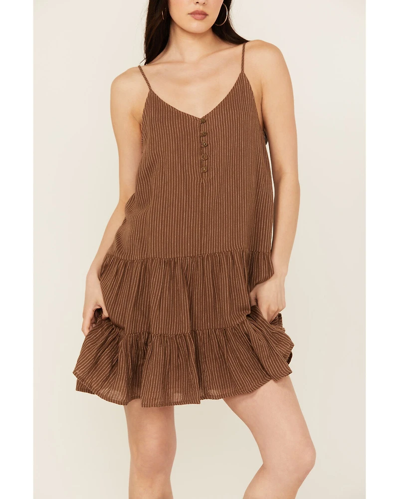 Cleo + Wolf Women's Brandy Sleeveless Button Front Mini Dress